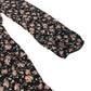 Miss E-vie dress 9-10 years black floral print A-line long sleeve