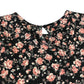 Miss E-vie dress 9-10 years black floral print A-line long sleeve