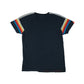 SuperDry t-shirt adult size M black short sleeve stripy details cotton
