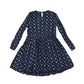 John Lewis dress 10 years navy button and leaf print long sleeve