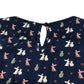 John Lewis dress 10 years navy button and leaf print long sleeve