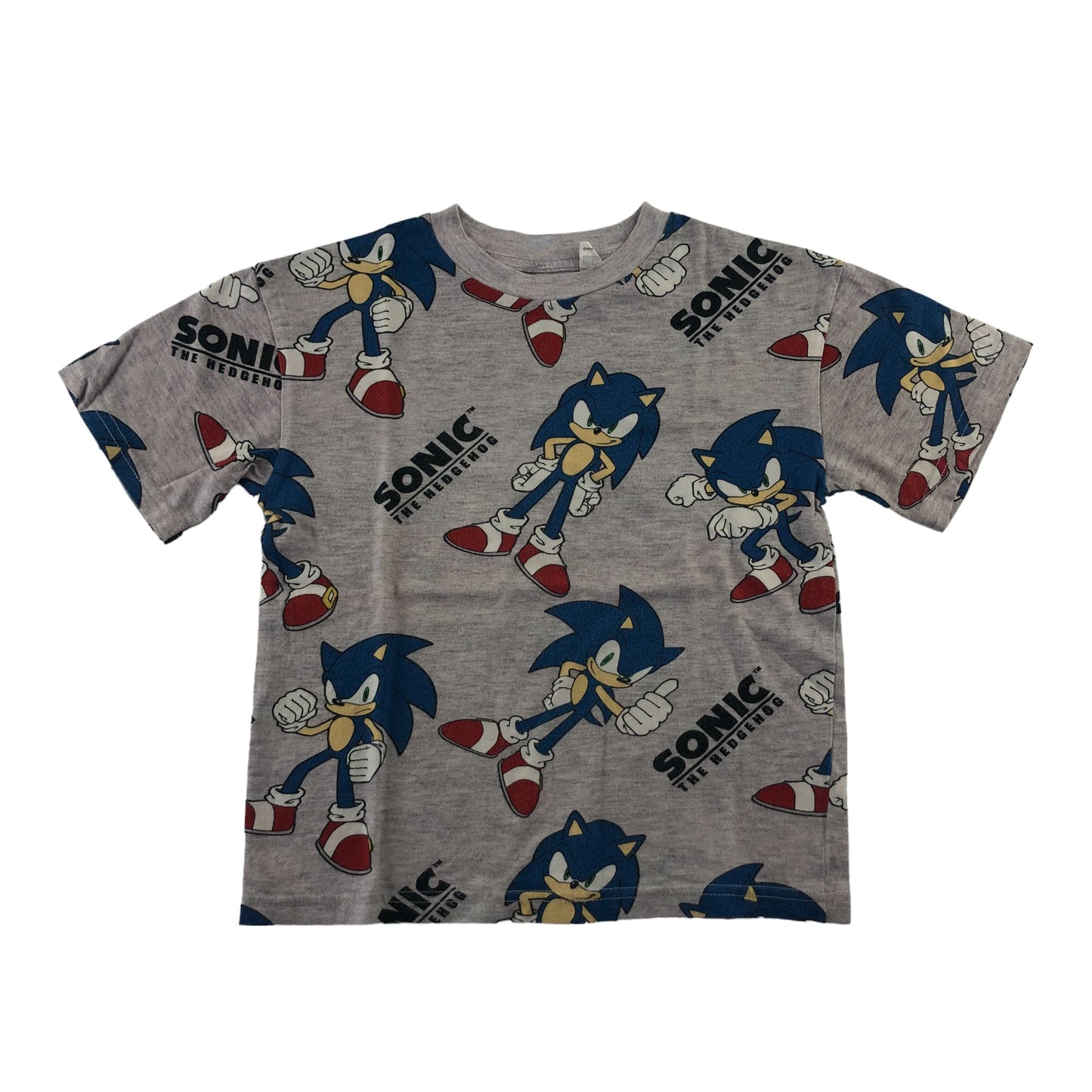 H&M t-shirt 4-5 years grey Sonic the Hedgehog short sleeve