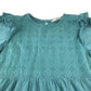 George dress 10-11 years teal plain A-line long sleeve cotton
