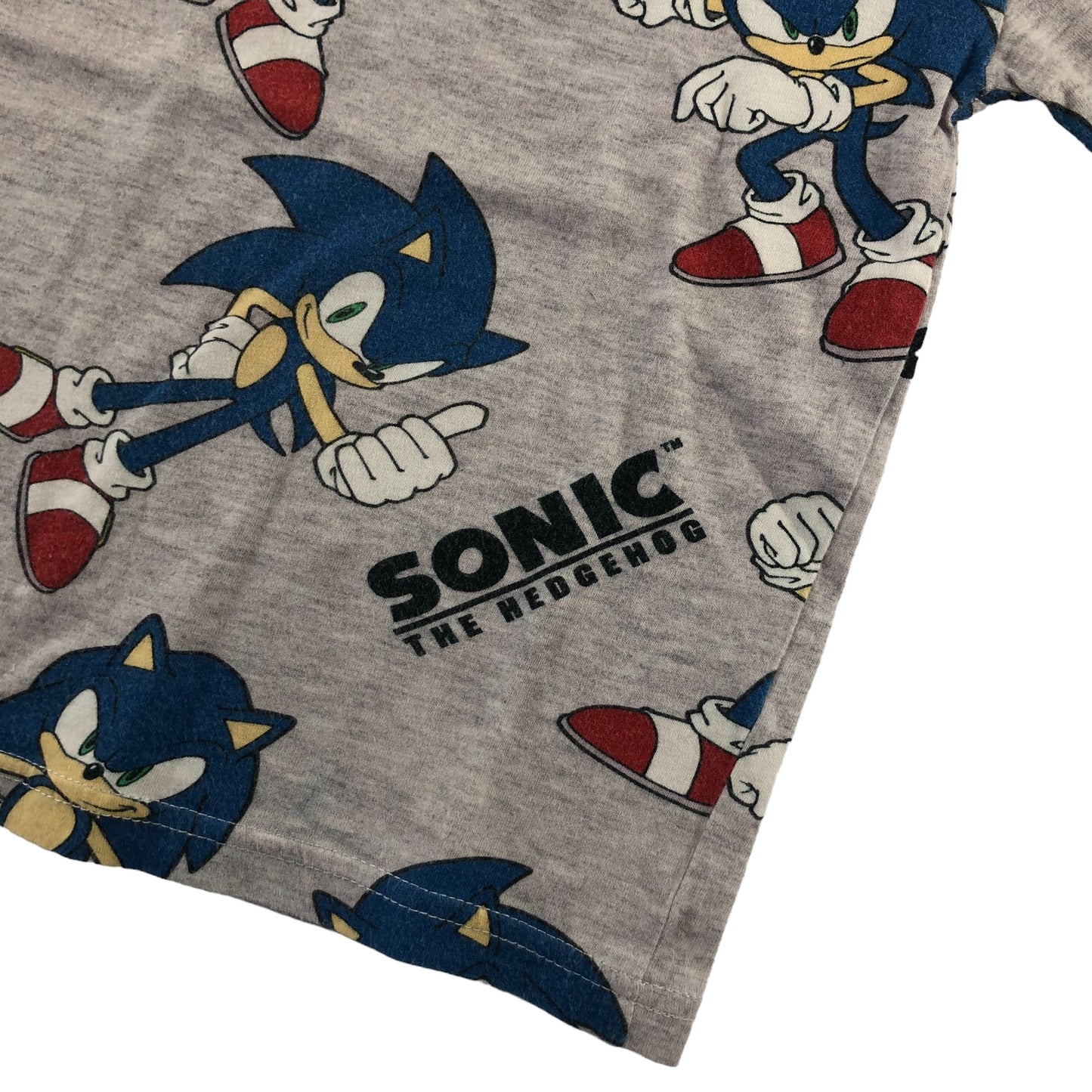 H&M t-shirt 4-5 years grey Sonic the Hedgehog short sleeve