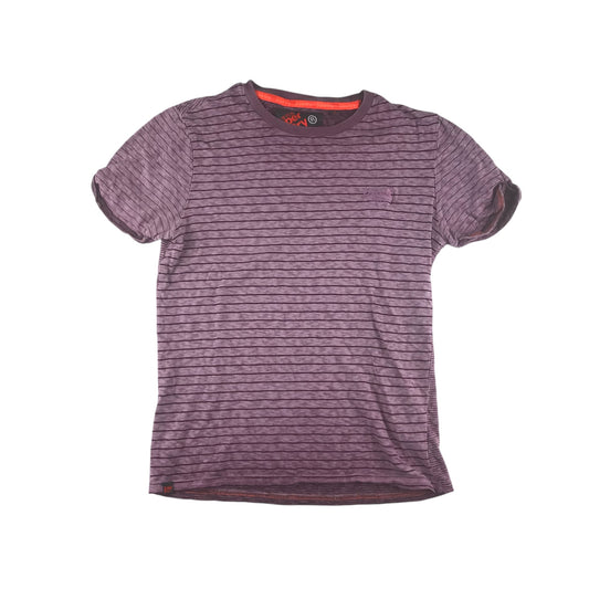 SuperDry t-shirt adult size M purple stripy short sleeve cotton