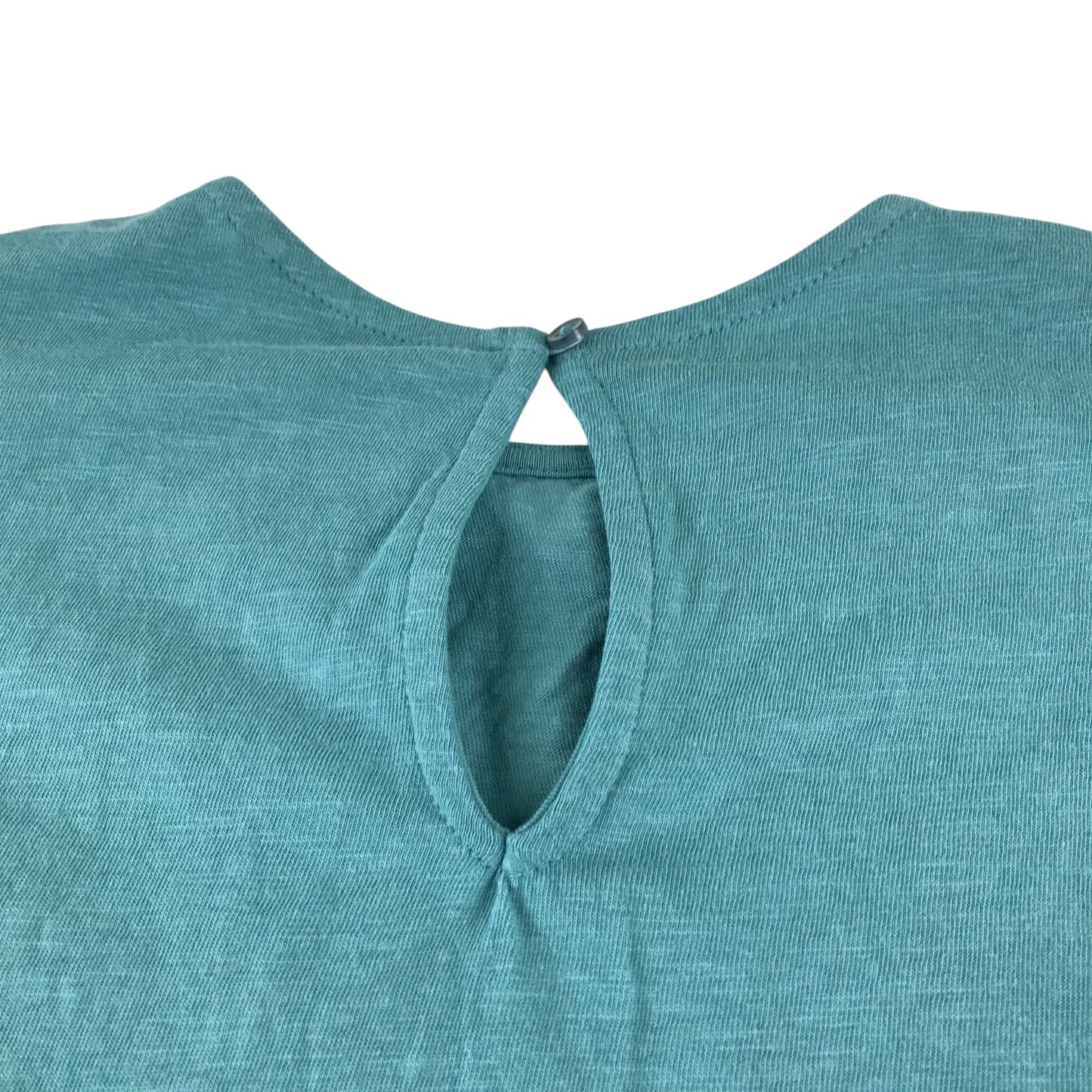 George dress 10-11 years teal plain A-line long sleeve cotton