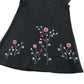 Zara dress 11-12 years grey embroidered floral design A-line short sleeve wool mix
