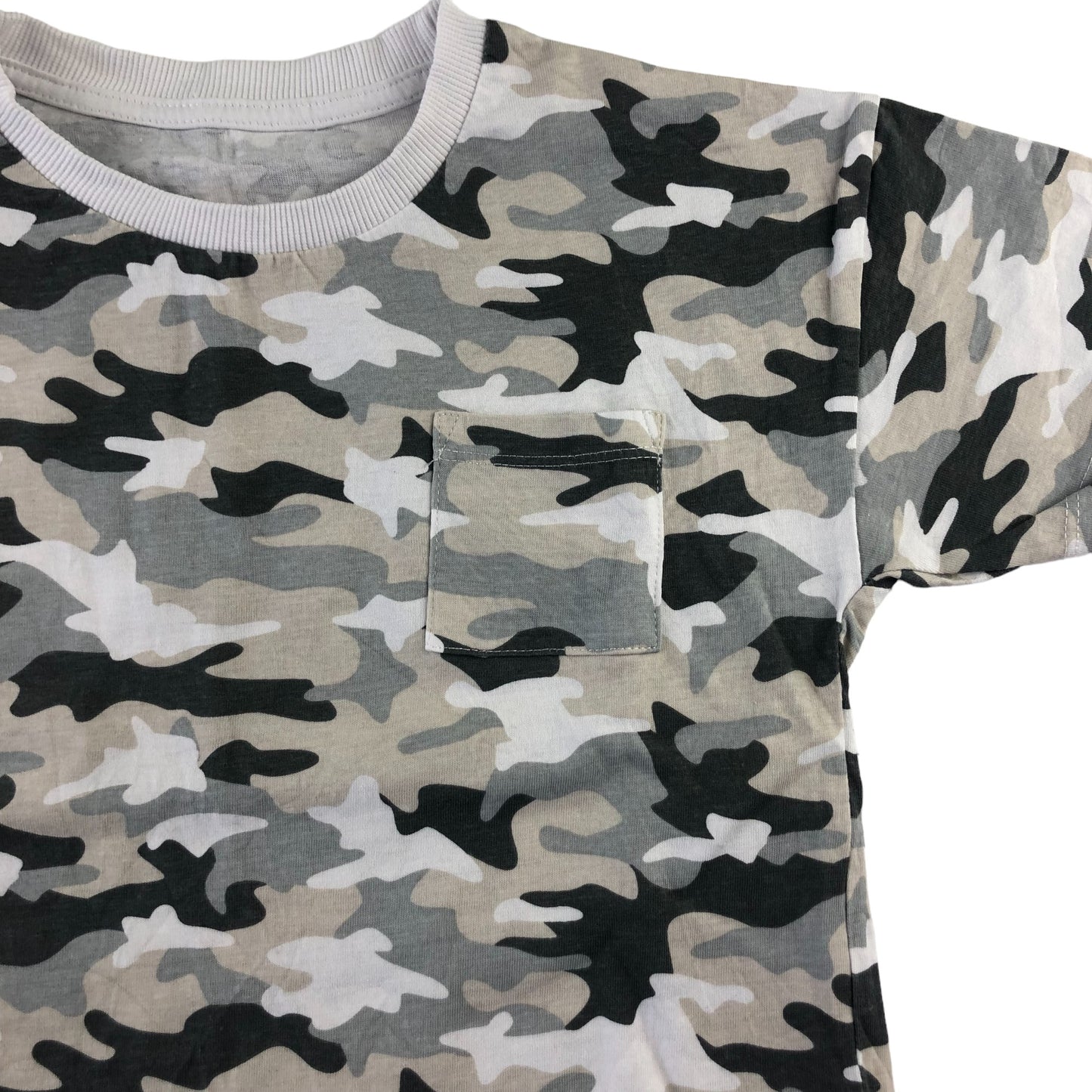 Matalan t-shirt 4-5 years grey tone camouflage short sleeve cotton