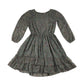 Next dress 11-12 years grey floral design A-line long sleeve