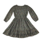Next dress 11-12 years grey floral design A-line long sleeve
