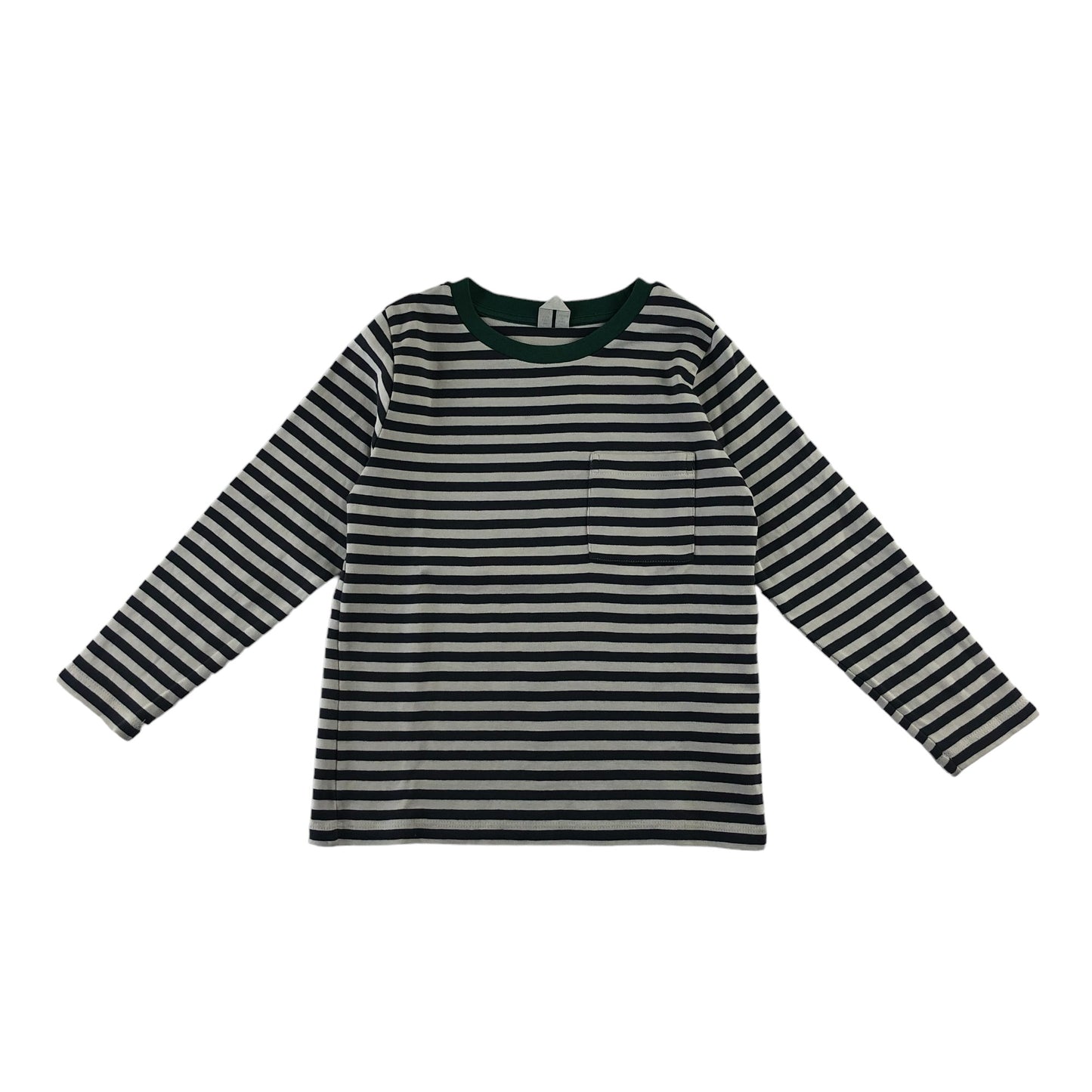 Arket t-shirt 4-5 years grey stripy long sleeve cotton