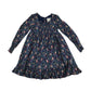 The Prairie dress 6-7 years blue owl and floral print A-line long sleeve