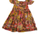 Next dress 6-7 years orange peachy warm toned floral print design cotton