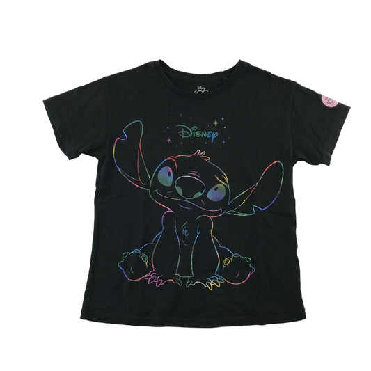 F&F t-shirt 6-7 years black Disney Stitch short sleeve cotton