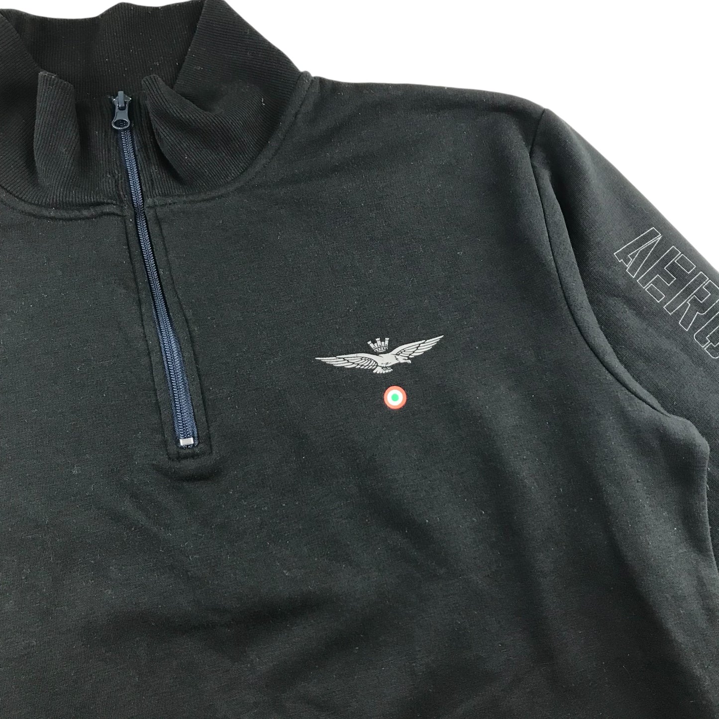 Aeronautica Militare sweatshirt men size L black long sleeve sporty pullover