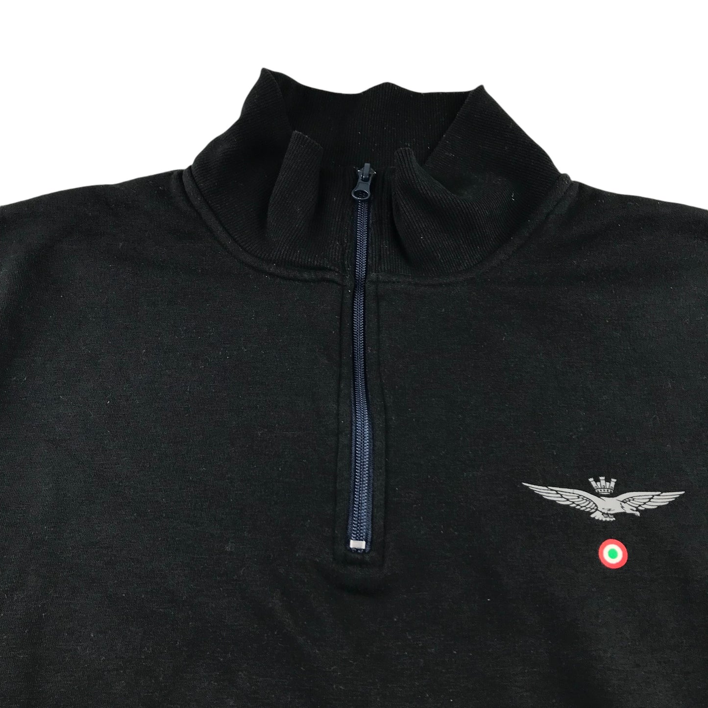 Aeronautica Militare sweatshirt men size L black long sleeve sporty pullover