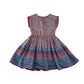 Monsoon dress 5-6 years blue and red graphic print