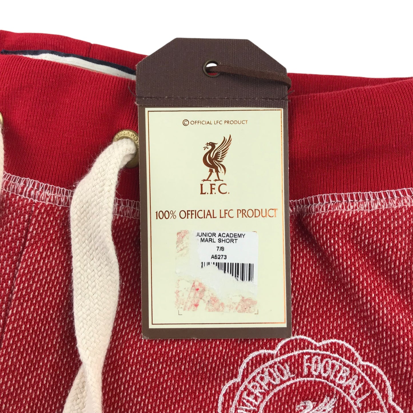 Liverpool FC shorts 7-8 years red jersey style cotton