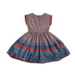 Monsoon dress 5-6 years blue and red graphic print