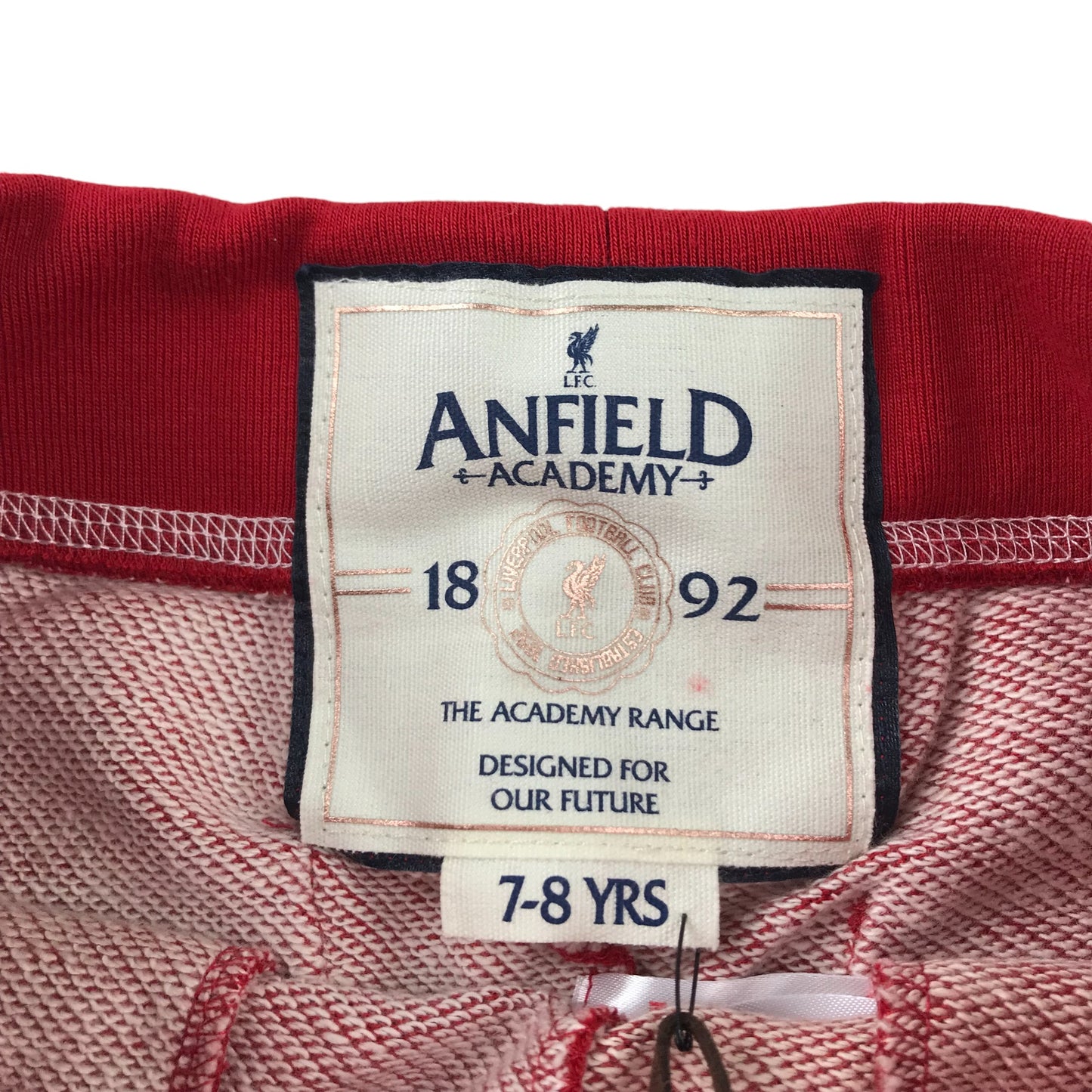 Liverpool FC shorts 7-8 years red jersey style cotton