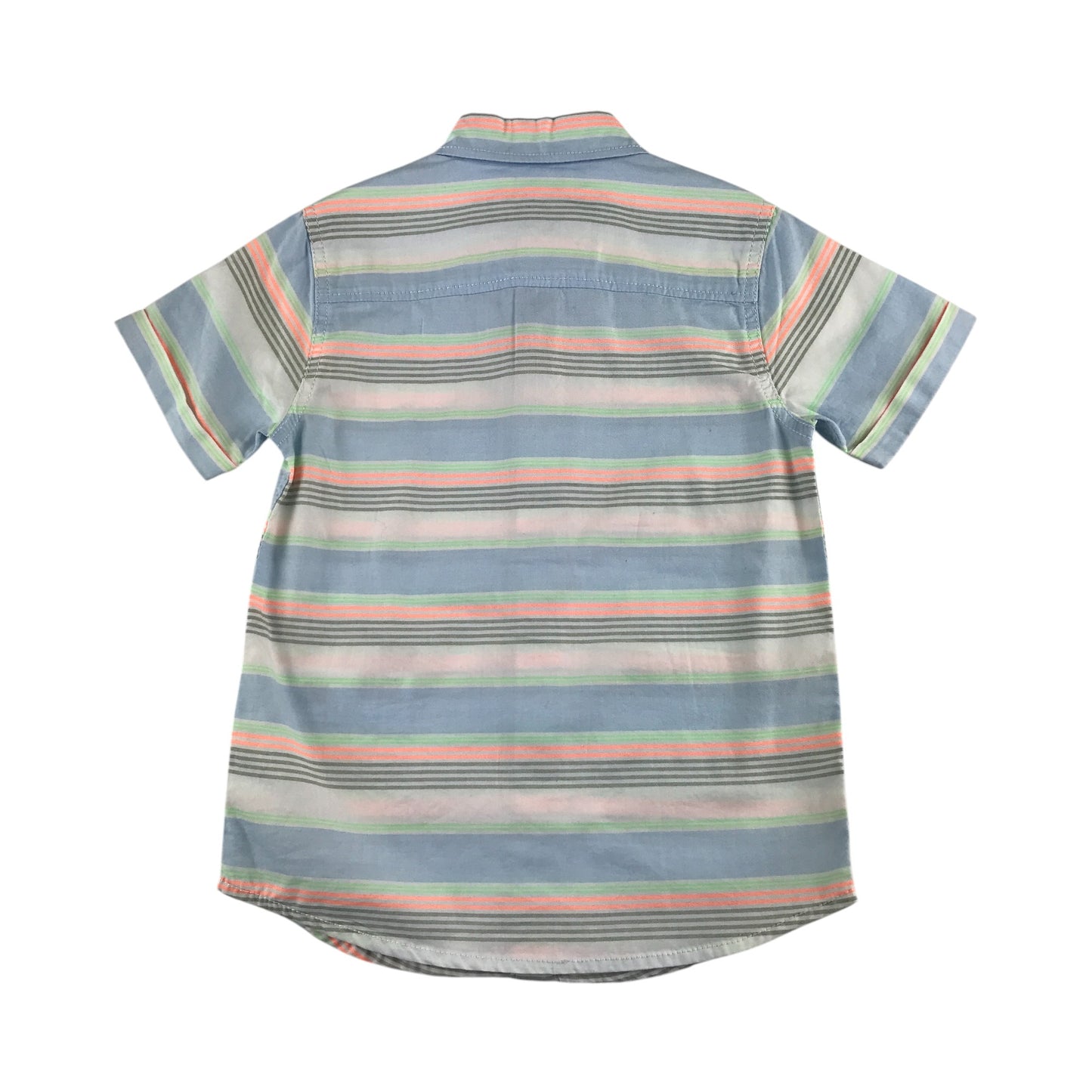 Debenhams shirt 5-6 years multicolour stripy pattern short sleeve cotton