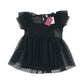 Tu dress 6-7 years black mesh outer dot pattern with under vest