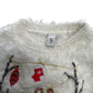 Tu festive jumper 4-5 years white fluff Christmas deer