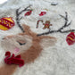 Tu festive jumper 4-5 years white fluff Christmas deer