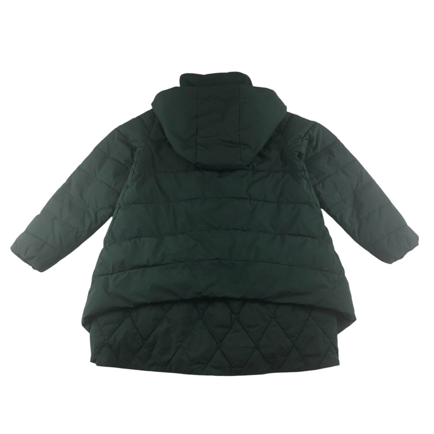 Armani Exchange jacket women size M emerald green A-line medium long puffer