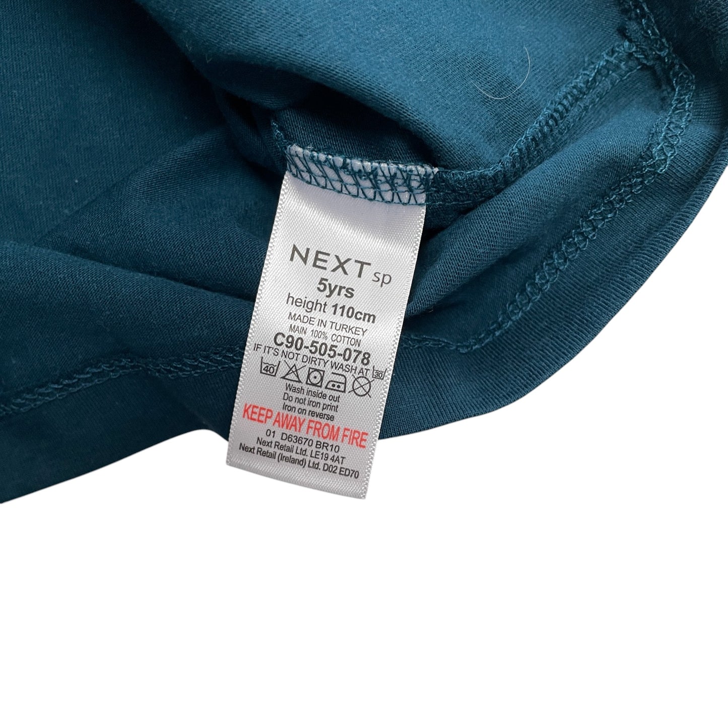 Next festive t-shirt 4-5 years teal Santa Claws glittery T-rex cotton