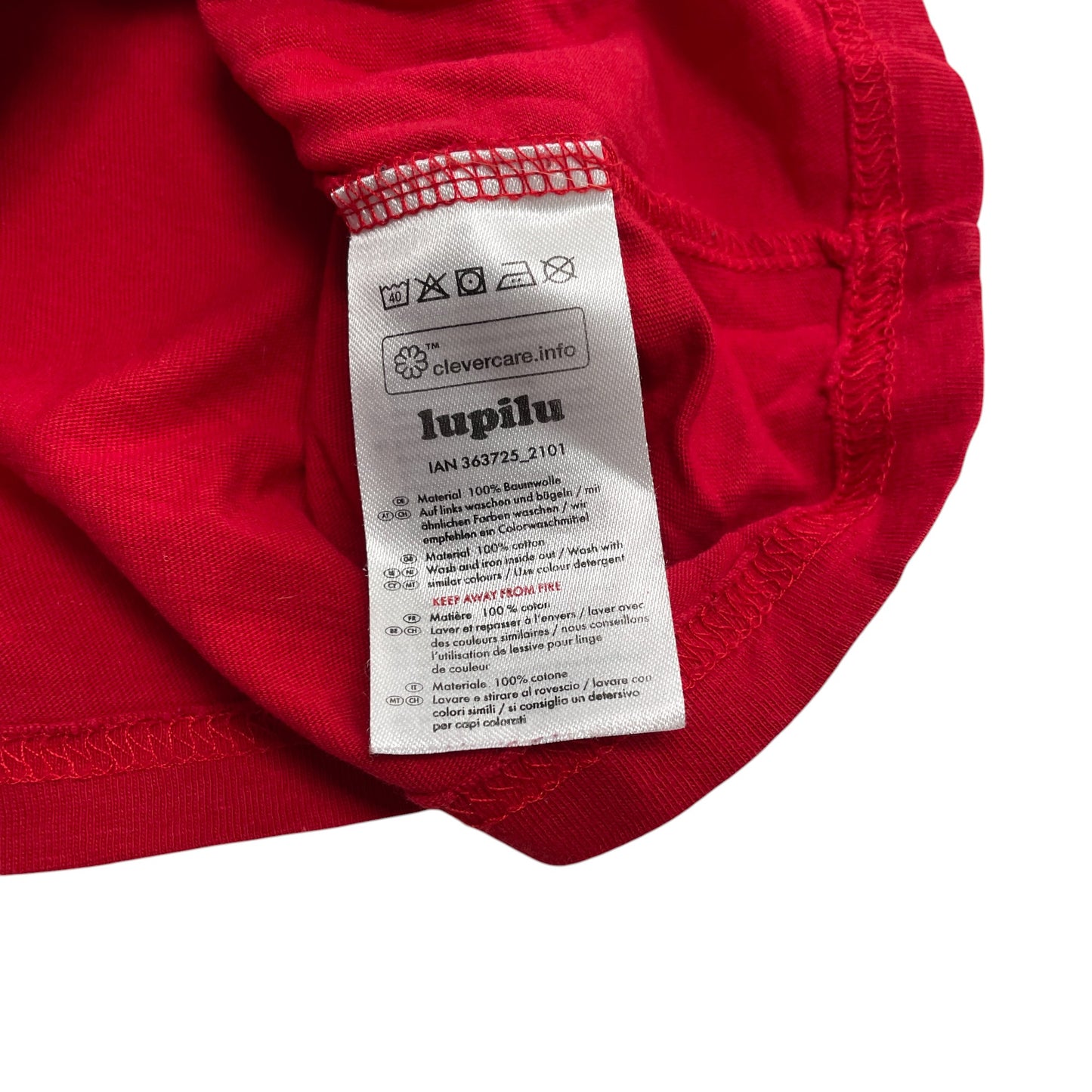 Lupilu festive t-shirt 4-6 years red Ho Ho Ho Nutcracker print cotton