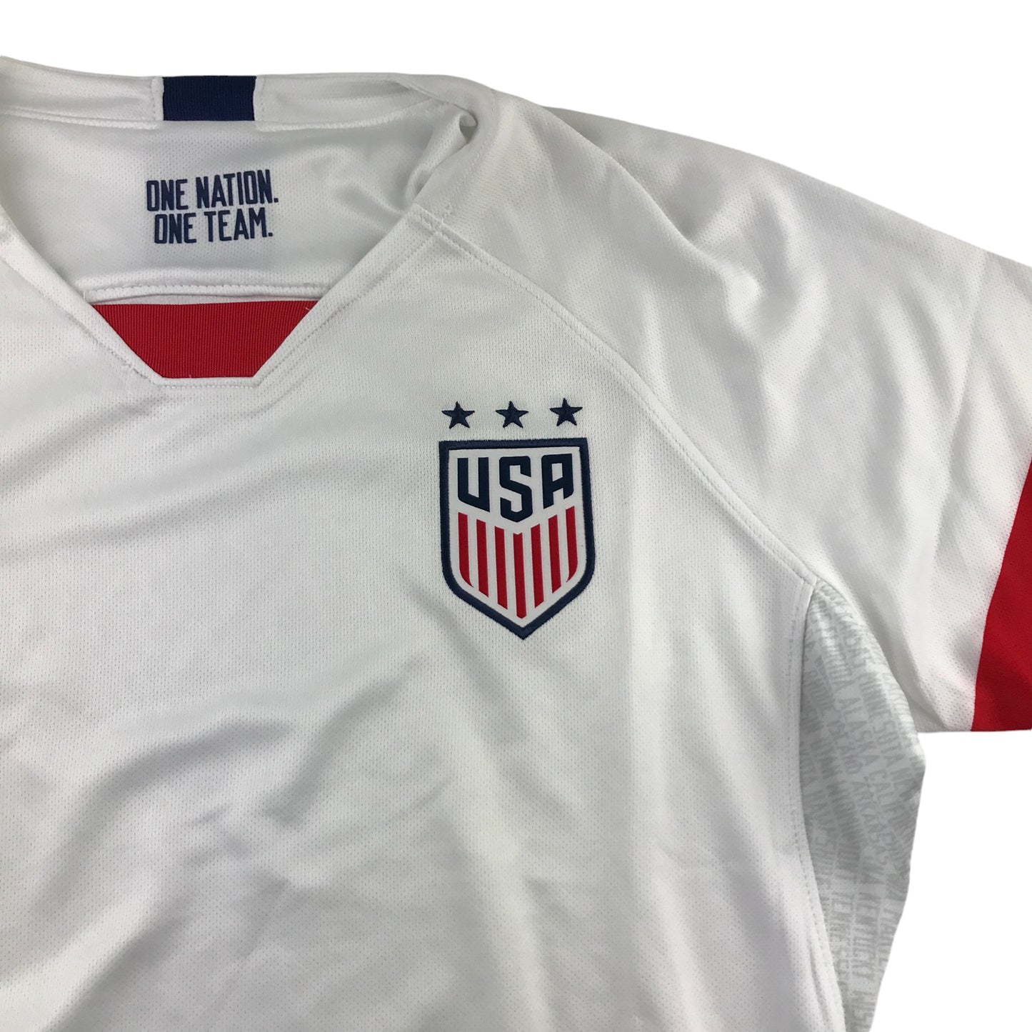 Nike USA Soccer National Team 2019/2020 Home Kit Women's Medium White Logo Jersey Slim Fit