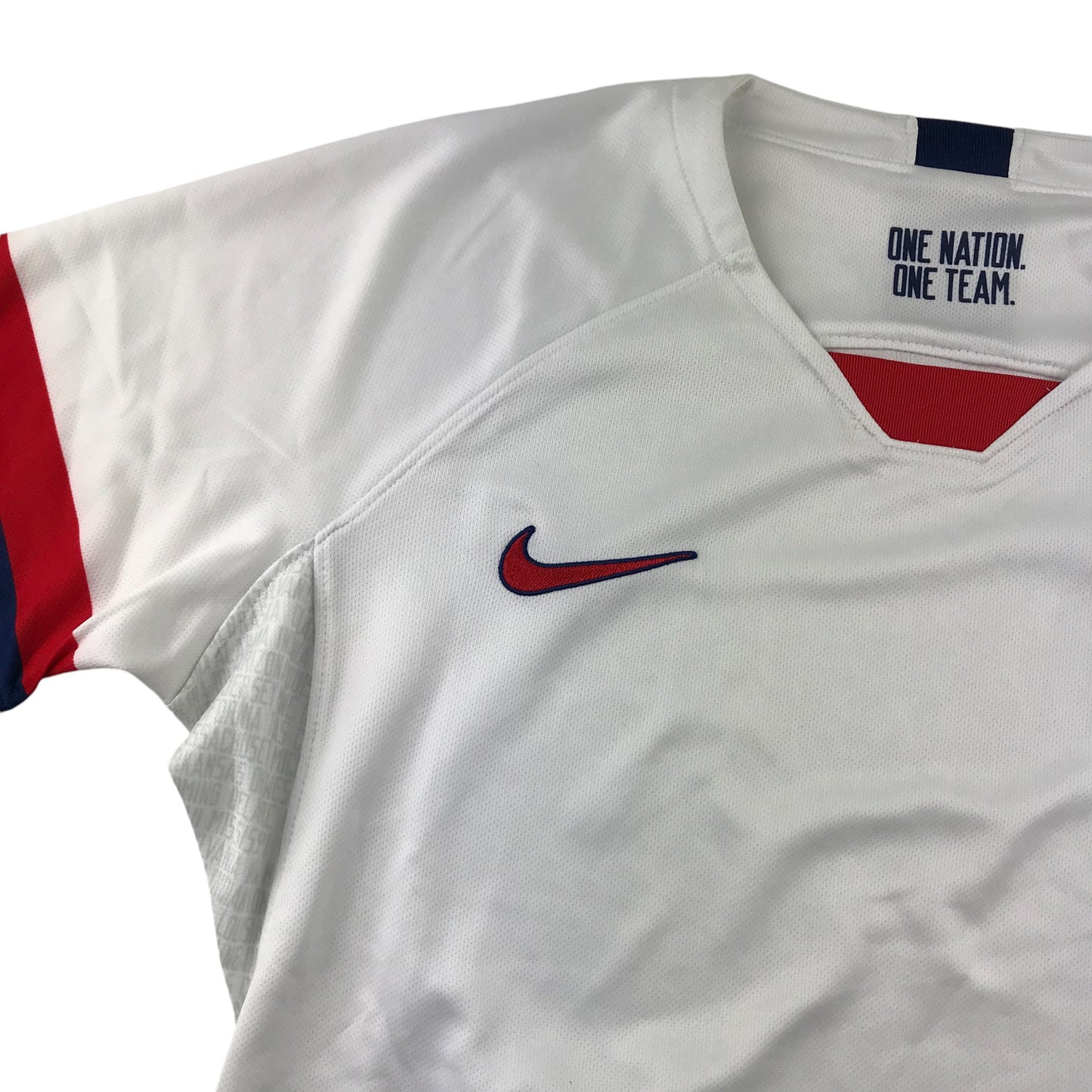 Nike USA Soccer National Team 2019/2020 Home Kit Women's Medium White Logo Jersey Slim Fit