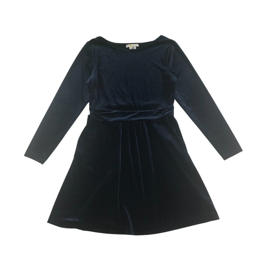 Boden dress women size 12P navy velvet long sleeve