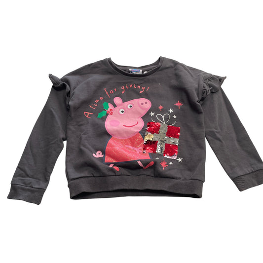 George festive sweater 4-5 years grey Peppa Pig pullover