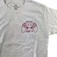 White t-shirt 7-8 years gamin print short sleeve cotton
