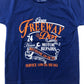 Zoom-1 T-shirt 5-6 years blue text print short sleeve