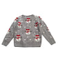 Lily & Dan festive jumper 5-6 years grey knitted snowmen