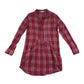 White Stuff dress women's XS pink checked shirt style with v-neck long sleeve