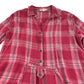 White Stuff dress women's XS pink checked shirt style with v-neck long sleeve