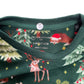 Primark festive pyjama set 5-6 years dark green long sleeve fleecy forest animals