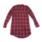 White Stuff dress women's XS pink checked shirt style with v-neck long sleeve