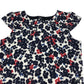 Petit Bateau dress 8 years navy and red floral print