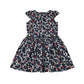 Petit Bateau dress 8 years navy and red floral print