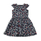 Petit Bateau dress 8 years navy and red floral print