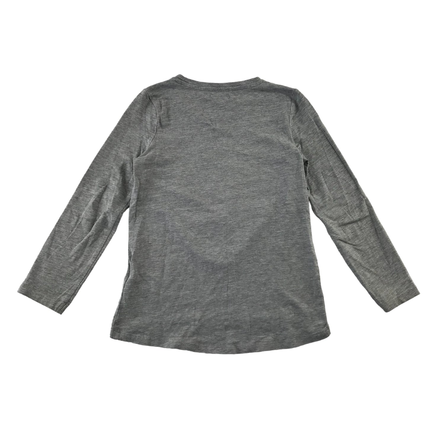 Bluezoo t-shirt 7-8 years light grey long sleeve sequin wild