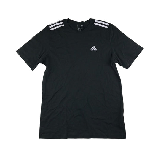 Adidas t-shirt adult size M black short sleeve three stripes