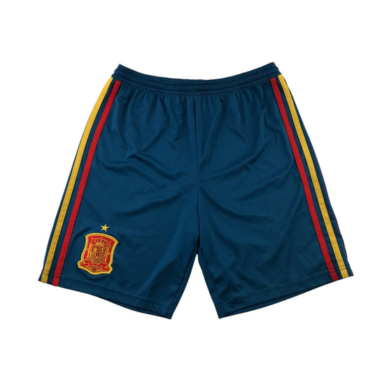 Adidas Spanish football shorts 13-14 years blue elasticated waistband