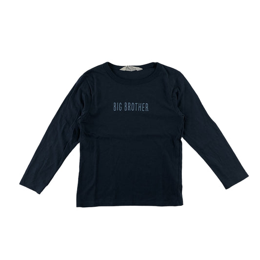 H&M t-shirt 5-6 years navy blue Brig Brother print long sleeve cotton