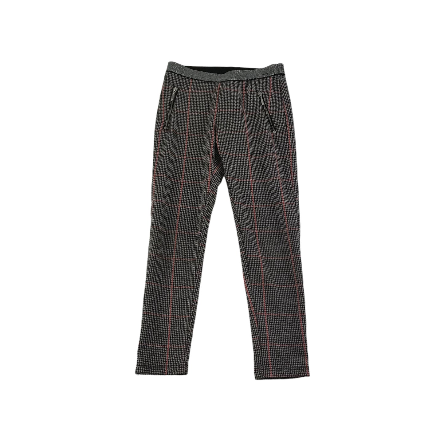 Tu Leggings Age 6 Grey Pink Checked Houndstooth Pattern